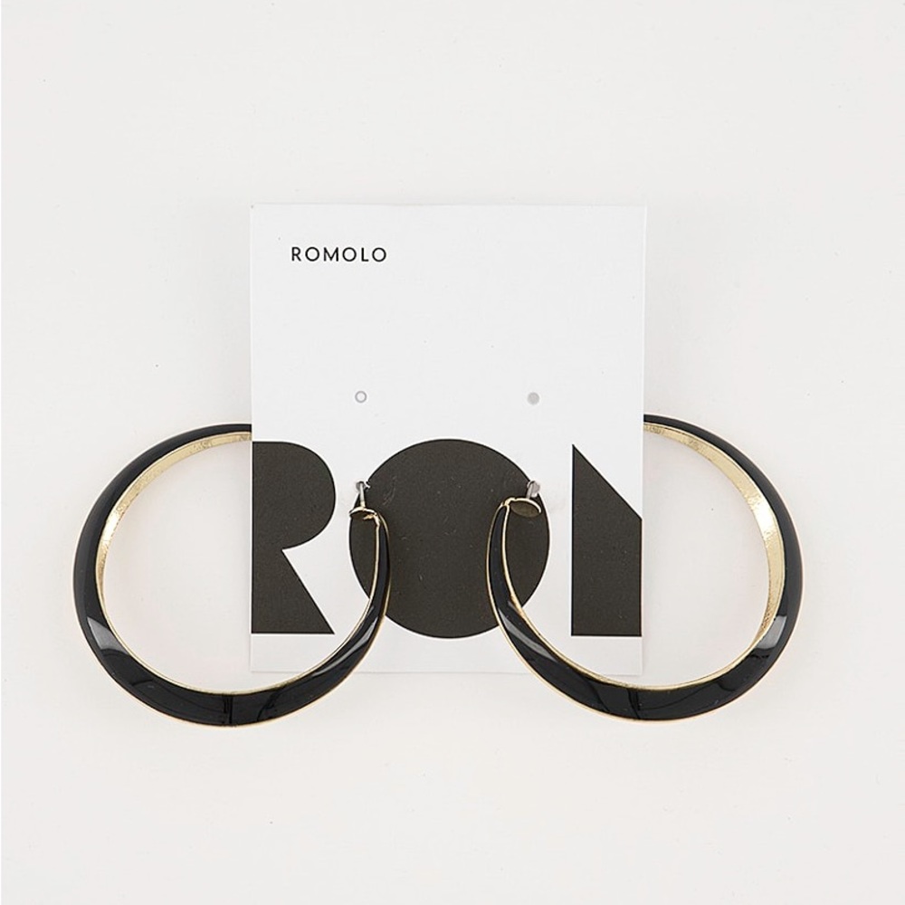 Romolo - Oakley Enamel Hoop Earrings
